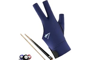 Acunny Billiard Gloves, Pool Gloves - Billiard Table Gloves, Breathable 3-Finger Pool Cue Gloves, Shooter Cue Sports Gloves for Left or Right Hand, Indoor Billiard Accessories