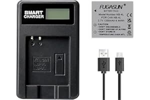 FUGASUN 1 PC 1200mAh NB-4L NB4L Batterie mit LCD-Einzel-Ladegerät für Canon IXUS 50 55 60 65 80 75 100 I20 110 115 120 130 is 117 220 225