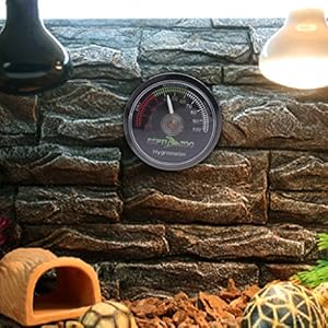 autone Reptile Thermometer–Die Reptile Supplies Aufzucht Box Thermometer Luftfeuchtigkeit Hygrometer Zifferblatt mit Farbe Codes