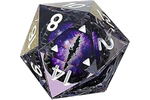 JINGAN Dadi Occhio di Drago | Dadi da Gioco A 20 Facce, Set di Dadi Rpg Poliedrici Realizzati A Mano con Spigoli Vivi E Belle Inclusioni per L'estetica