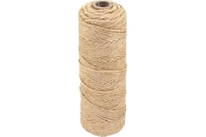 HILPATY Corda di Iuta Naturale 2mm 100M Spago Corda per Decorativa, Giardinaggio, Artigianato, Fai da Te, Imballaggio Regalo, Floricoltura