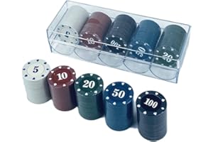 Jetons Texas poker Jetons de bingo jetons de jeu colorés Jetons Texas Hold'em Jetons de poker de club Chips marqueurs pour compter les marqueurs mathématiques apprentissage jetons de poker 100 pièces