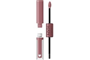 NYX Professional Makeup Brillant à Lèvres Shine Loud, Intensément Pigmenté, Double Embout Rouge à Lèvres et Gloss, Brillance Longue Tenue, Sans Transfert, Teinte : Overnight Hero (08)