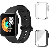 Aerku Cover Compatibile per Xiaomi Mi Watch Lite, Antiurto TPU Protezione Custodia Piena Copertura Cover Morbide Pellicola Pr