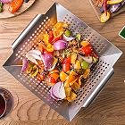 GrillKorb, RUN ANT Gemüsekorb aus Edelstahl Großer Rost Korb Grillschale Grillpfanne Grillzubehör für Gemüse – Bild 1