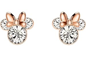 Kaguyo Silberohrringe für Damen – 925er Sterlingsilber, Amethyst, klarer rosa Zirkonia-Kristall, niedliche Maus-Ohrstecker für Damen und Mädchen