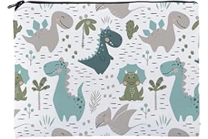 FAVORTALK Waterproof Makeup Bag Small Make Up Bag Cute Animal Cosmetic Bags for Women Dinosaur Print Makeup Pouch for Girls Lovely Travel Toiletry Bags with Zipper - 774