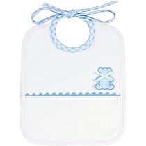 Weißes Baby-Lätzchen Aus Baumwoll-Piqué - Mit Aida-Stoff Zum Besticken