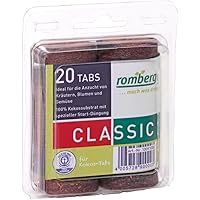 Romberg 1 Kokos-Quelltabletten Durchmesser 36 mm (20 Stück), Braun, 0,4 x 0,3 x 0,33 cm