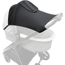 Pare-Soleil Poussette Universel Misazy - UV 50+ Imperméable Avec Hublot - Gris