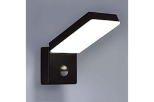 ‎MAX K O M F O R T max K O M F O R T LED Aussenleuchten Bewegungsmelder schwenkbar Wand-leuchte Wandlampe Flurleuchte Fluter 15W schwarz modern IP54 AGATE-BK