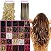 ELEGANT HAIR 23" Clip In One Piece Hair Extensions WAVY CURLY 1pc 5 Clips (Blonde Mix #18/613)