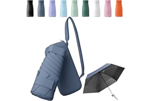 Sykerout Travel Umbrella, Mini Umbrella Sun Umbrella with Capsule Case, Small Umbrella Mini Umbrellas for Women Handbag Pocket Umbrella Travel Umbrella Handbag Umbrella