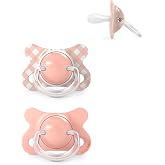 Suavinex, Pack of 2 Pacifiers Newborn and Small, Wild&amp;Free Pink | Special Size Mini -2/2 Months, SX Pro Symmetrical and Flexi