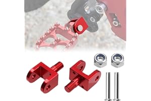 Jestop 2pcs Foot Pegs Hoder for Sur Ron Light Bee X and S Segway X160 X260,CNC Aluminum Anti-rust Durable Foot Peg Clamps,Widen and Thicken Foot Peg Bracket (Red)