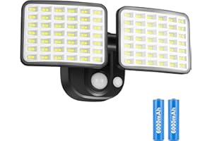YTKIH Wiederaufladbare, Batteriebetrieben Aussenlampe mit Bewegungsmelder(3 Monate Dauer), 1800LM LED Strahler Außen, USB Aufladen außenlampe mit bewegungsmelder für Garage, Garten, Hof, Haustüren