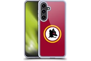 Head Case Designs Licenza Ufficiale AS Roma Wolf Circle Grafica Crest Custodia Cover in Morbido Gel Compatibile con Samsung Galaxy S24+ 5G