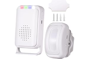 ESTVIIG Rilevatore di Passaggio, Rilevatore di movimento Campanello, passaggio, Cicalino Porta Negozio, allarme del rivelatore di movimento, allarme domestico senza fili, sensore di movimento con allarme