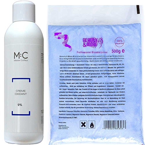 M:C MEISTER COIFFEUR [ CREAM OXIDE 9% ] - 1000ml + 500g Blondierpulver