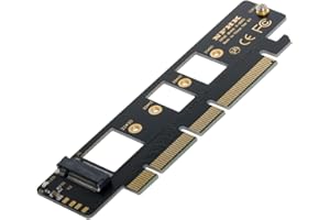 ChenYang Adaptateur M.2 NVME vers PCIe 3.0 X16 NVME/AHCI SSD vers PCI Express Carte d'extension pour SSD 110 mm