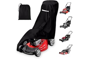 MAOZHOU Lawn Mower Cover,Waterproof Windproof Universal Lawn Mower Covers,UV & Dust Resistant Outdoor Garden Lawnmower Protective Cover with Storage Bag (195×108×66cm)