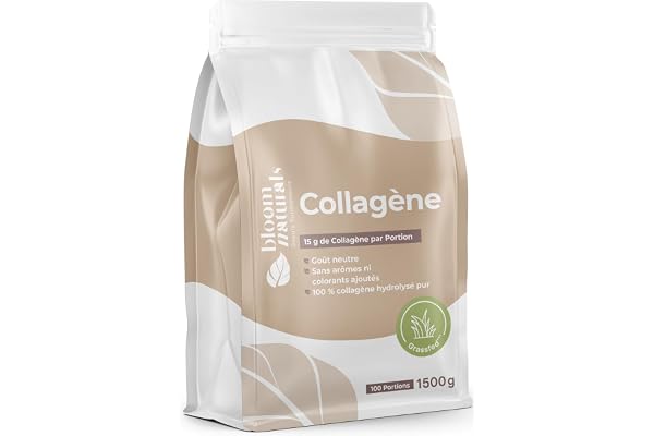 Collagène Poudre 1500g - 15g par Portion, 100% Hydrolysé, Goût Neutre - 100 Portions - Collagène Bovin, Peptides Type 1 & 3 - Produit en Allemagne - Collagene Poudre - Collagen Peptides Powder