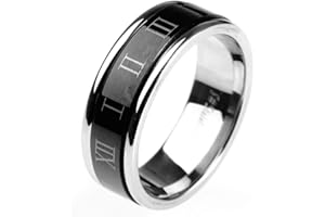 HIJONES Giratorio/No Giratorio Anillos para Hombre Mujer Acero Inoxidable