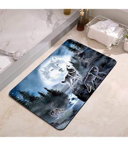 Lot De 3 Tapis De Bain Antidérapants Style Bois Rustique - Flanelle Douce | Pour Salle De Bain, WC