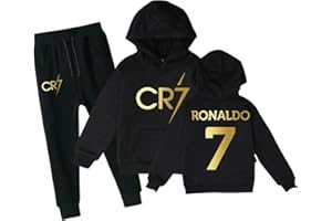 FTRGHNY Tuta Bambino No 7 Tuta Da Calcio, Maglia Calcio Bambino, Completino Calcio Bambino Maglie Da Calcio Allenamento Set, Maglia Termica Manica Lunga Tuta, Kit Allenamento Calcio, Corsa, Jogging