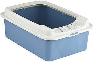 Rotho Arenero para Gatos My Pet Bonnie Eco 56 x 17 x 40 cm Azul/Blanco