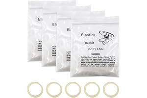 XdealCozyxc 400 Pcs Dental Orthodontic Elastic Bands, Braces Bands (Rabbit 3/16'' 3.5OZ)