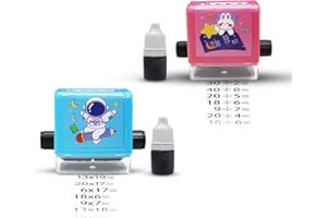 OneNine Roller - Lot de 2 tampons éducatifs numériques - Multipliez et divisez - Réutilisable - Math Pratiques - Questions Within 100