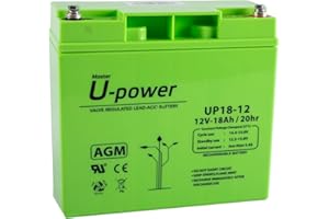 MASTER U-POWER Batería U-Power Plomb AGM 12V 18Ah T6mm