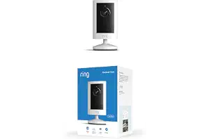 Ring Cámara exterior 2K (Outdoor Camera 2K), Batería (última gen.), Fácil instalación por cuenta propia, Vídeo Retinal 2K de gran angular, Zoom mejorado de hasta 6 aumentos y visión nocturna, Blanco