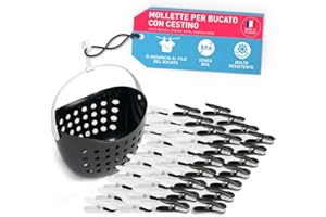 culiclean Mollette morbide con cestello (40 pezzi con cestello/bianco-nero, cesto nero)