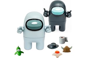 Bizak Among Us - Figura de Acción Pack de 2 en Caja Blanco + Negro (64116015)