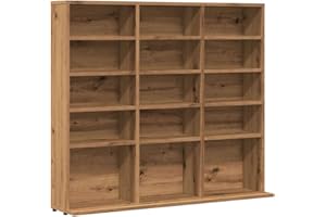 vidaXL Armoire à CD chêne Artisanal 100x23x89,5 cm Bois d'ingénierie, unité de Rangement CD, Armoire de Rangement CD, Meuble de Rangement CD