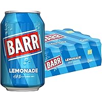 BARR since 1875, Perfect Lemonade, Low Sugar Lemon Flavoured Fizzy Drink - 24 x 330ml Cans