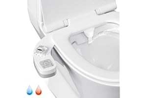 Couleeur Bidet con attacco per bidet UK, bidet non elettrico con acqua calda e fredda con doppio ugello autopulente (lavaggio frontale e posteriore), pressione dell'acqua regolabile, attacco per