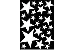 ‎SAMUNSHI Samunshi® Star Sticker Set Filled 14 x 2.5 cm 6 x 5 cm 2 x 7.5 cm 1 x 10 cm White