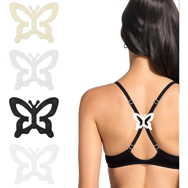 Lot De 6 Bretelles De Soutien-gorge Antidérapantes - Clips élastiques Réglables Pour Empêcher Les Bretelles De Glisser (noir/nu/blanc)