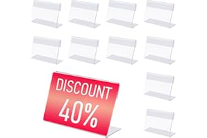 burkfeeg 10 Pièces Support De Table A6 A6 Présentoirs De Table Incliné Porte Affiche Pour Menu Display Stand En Acrylique Pour Cafés, Restaurants, Expositions, Bureaux