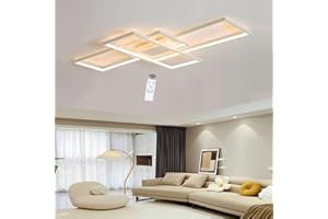 LIUYU Plafoniera LED Moderna per Soggiorno 140x80 cm Bianco, Luce Dimmerabile 3000K-6000K con Telecomando, 90W 8600Lm, per Cucina e Camera, Soffitto a LED