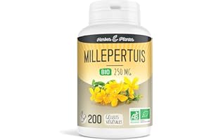 HEALTHING Herbes Et Plantes Millepertuis Bio 200 Gélules Végétales 250 mg