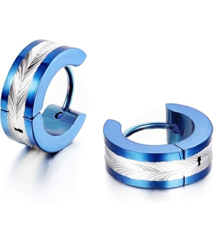 5 Paia Orecchini In Acciaio Chirurgico 316L Ipoallergenici - Pallini Da 5mm, Colori Misti (Argento, Nero, Oro, Blu, Rosa)