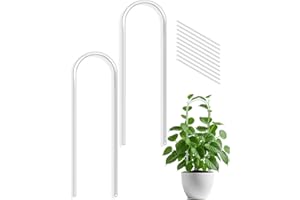 WHTAWTAW 2 Pcs Thickened Acrylic Trellis Indoor, U-Shaped Clear Garden Trellis Potted Plant Support for Climbing Plants, Small Houseplant Trellis for Hoya Pothos Vine Ivy Monstera Flower Outdoor