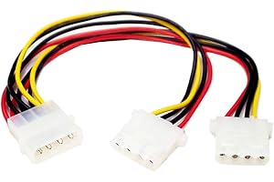 StarTech. com Molex Y-delarkabel - 1x LP4 hane 2x LP4 hona - 23 cm - splitter (PYO2L)