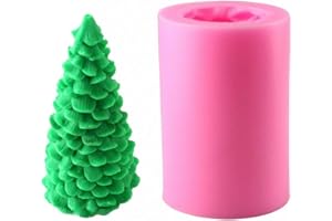 FQSNFNSTY8 Molde para velas de árbol de Navidad 3D – Molde hecho a mano para hacer velas, reutilizable, moldes de silicona para fondant, arcilla Fimo, jabón, chocolate, decoración de pasteles