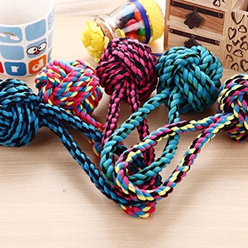 Pet-Puppy-Dogs-Knots-Strengthen-Teeth-Rope-Cottons-Chews-Toy-Ball-Play-For-Fun-Small