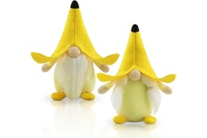 Godeufe 2er Set Banane Weihnachtswichtel Wichtel Figuren Weihnachten Dekoration Handgemachte Skandinavisches Tomte Weihnachtsdeko für Party Bauernhaus Home Tischdekoration